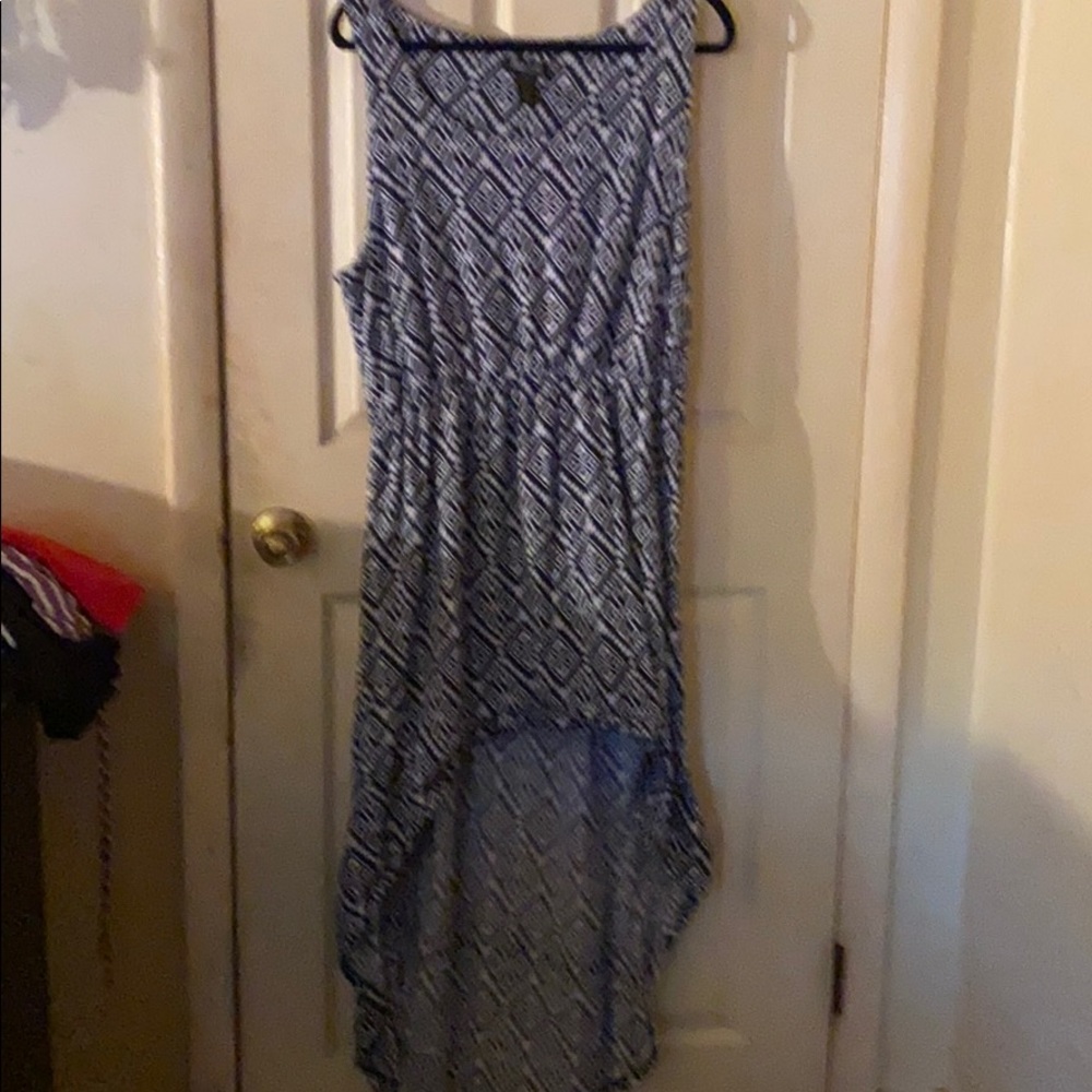Southwestern pattern hi/low dress